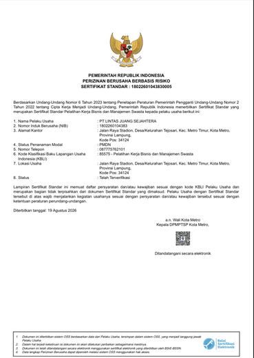 Sertifikat Standar